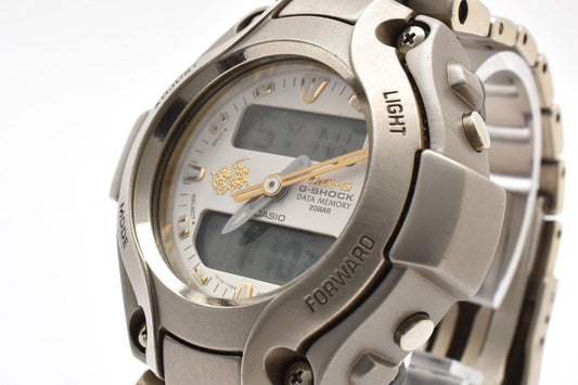 カシオ Casio G-SHOCK MR-G MRG-130 ラルフローレン コラボ メンズ腕時計 チタン アナデジ アイボリー文字盤 MR-Gシリーズ ヴィンテージ 1990年代
