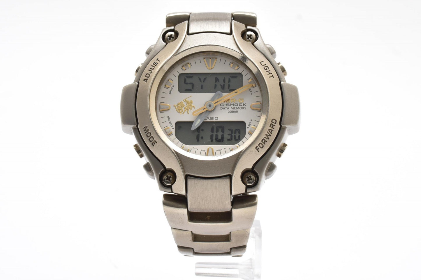 カシオ Casio G-SHOCK MR-G MRG-130 ラルフローレン コラボ メンズ腕時計 チタン アナデジ アイボリー文字盤 MR-Gシリーズ ヴィンテージ 1990年代