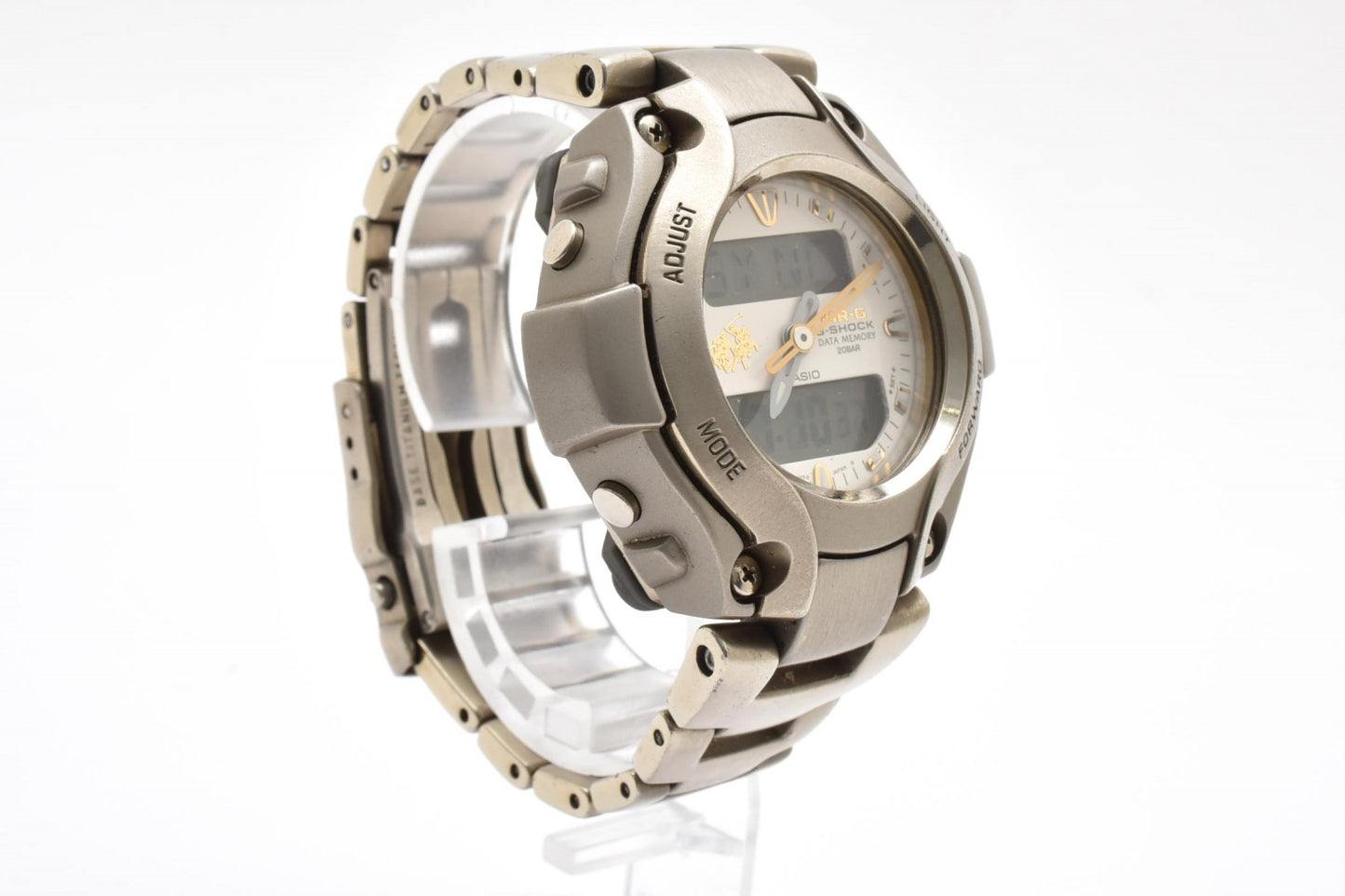 カシオ Casio G-SHOCK MR-G MRG-130 ラルフローレン コラボ メンズ腕時計 チタン アナデジ アイボリー文字盤 MR-Gシリーズ ヴィンテージ 1990年代