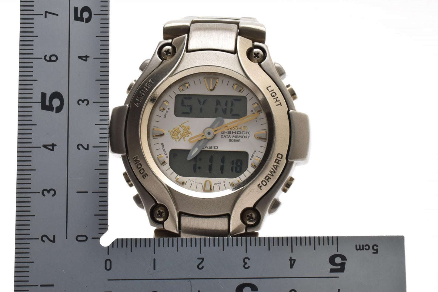カシオ Casio G-SHOCK MR-G MRG-130 ラルフローレン コラボ メンズ腕時計 チタン アナデジ アイボリー文字盤 MR-Gシリーズ ヴィンテージ 1990年代