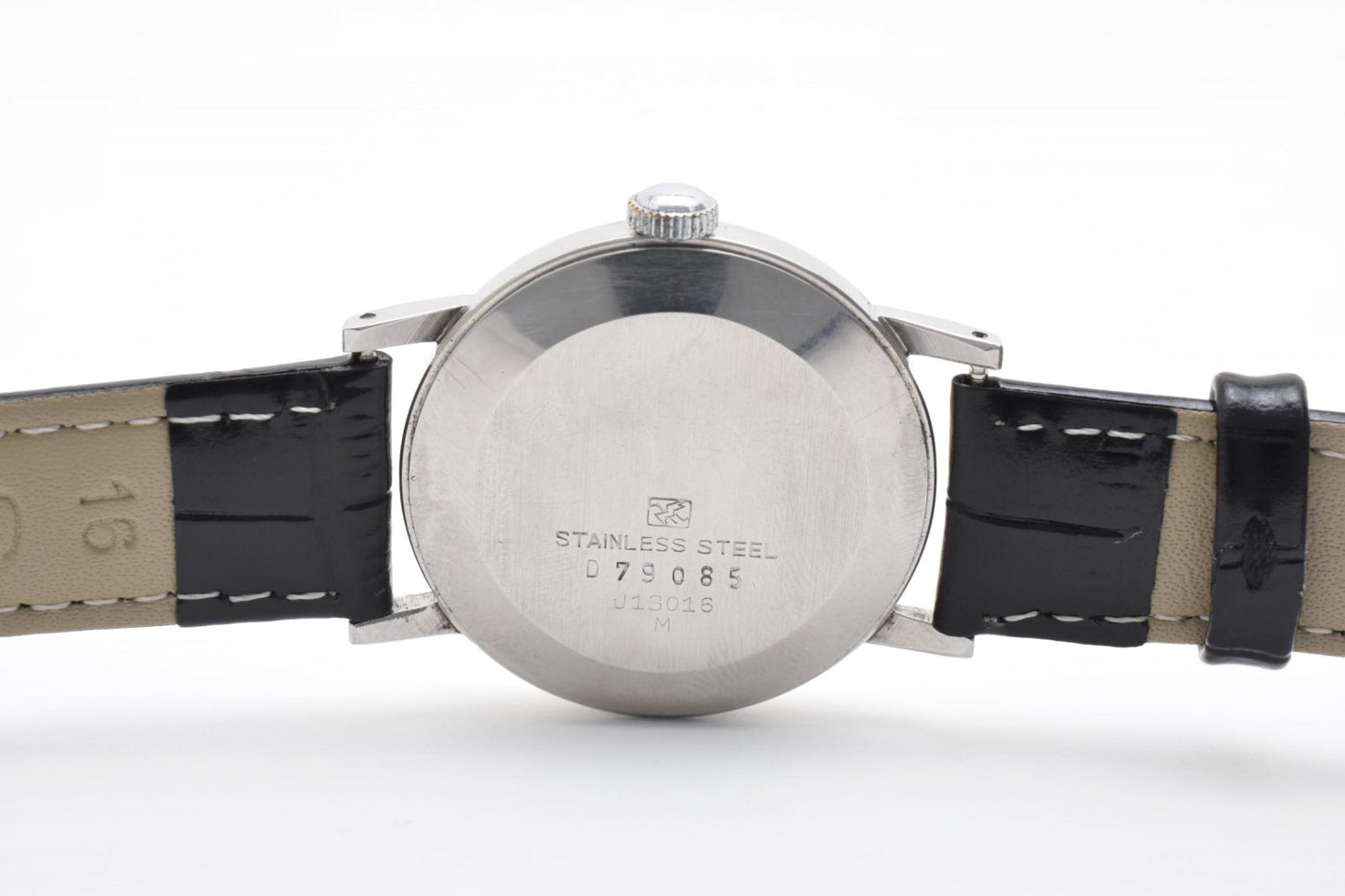セイコー Seiko Marvel J13016 メンズ腕時計 手巻き 17石 アイボリー文字盤 ヴィンテージ 1950年代 レザーベルト