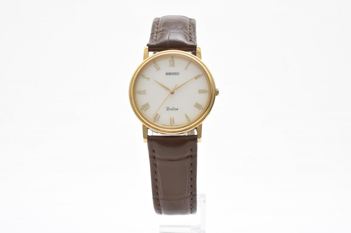 セイコー Seiko Dolce 8N41-7030 メンズ腕時計 クオーツ 薄型 ドレスウォッチ ローマンインデックス シルバーダイヤル ヴィンテージ