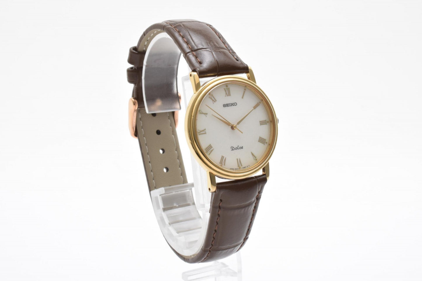 セイコー Seiko Dolce 8N41-7030 メンズ腕時計 クオーツ 薄型 ドレスウォッチ ローマンインデックス シルバーダイヤル ヴィンテージ