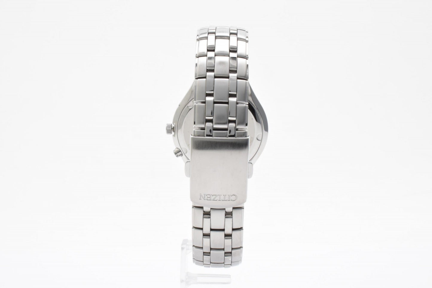 シチズン Citizen H415-S033047 メンズ腕時計 エコドライブ 電波ソーラー ブラック文字盤 デイト ステンレススチール 箱付き