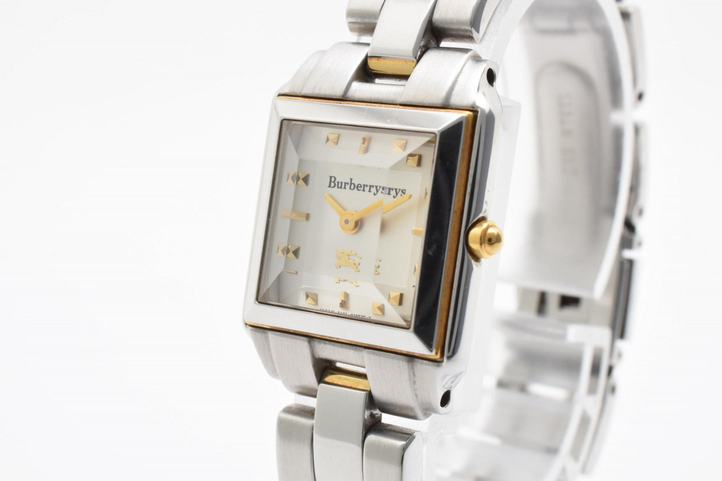BURBERRY バーバリー レディース スクエア クォーツ 腕時計 シルバー ゴールドコンビ ステンレス ブレスウォッチ 5421 H11364