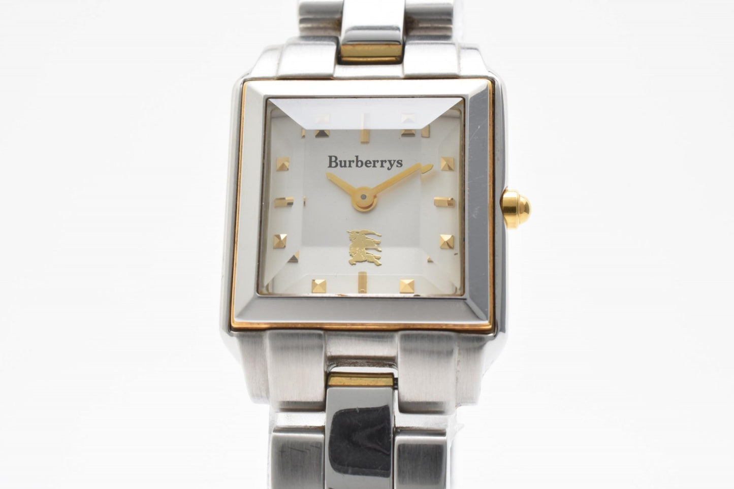 BURBERRY バーバリー レディース スクエア クォーツ 腕時計 シルバー ゴールドコンビ ステンレス ブレスウォッチ 5421 H11364