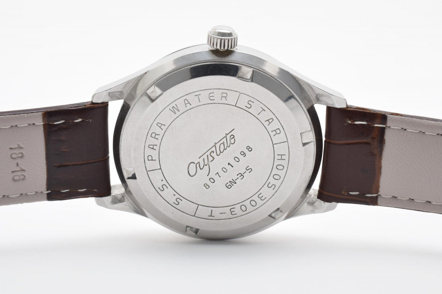 シチズン Citizen Crystal Deluxe H00S 3003-T 手巻き メンズ腕時計 ホワイト文字盤 22石 ステンレススチール レザーベルト ヴィンテージ 1970年代