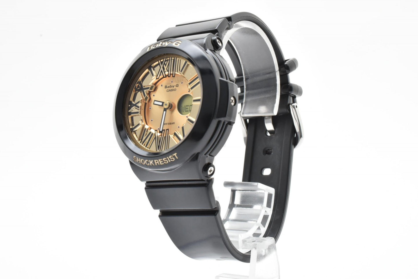 CASIO カシオ Baby-G レディース アナデジ 腕時計 ブラック ゴールド BGAシリーズ 樹脂ベルト クォーツ