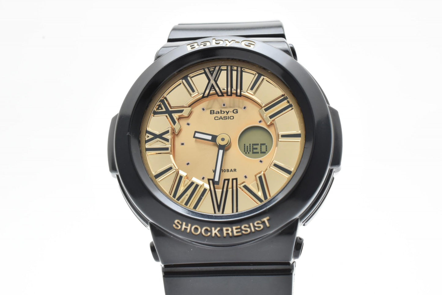 CASIO カシオ Baby-G レディース アナデジ 腕時計 ブラック ゴールド BGAシリーズ 樹脂ベルト クォーツ