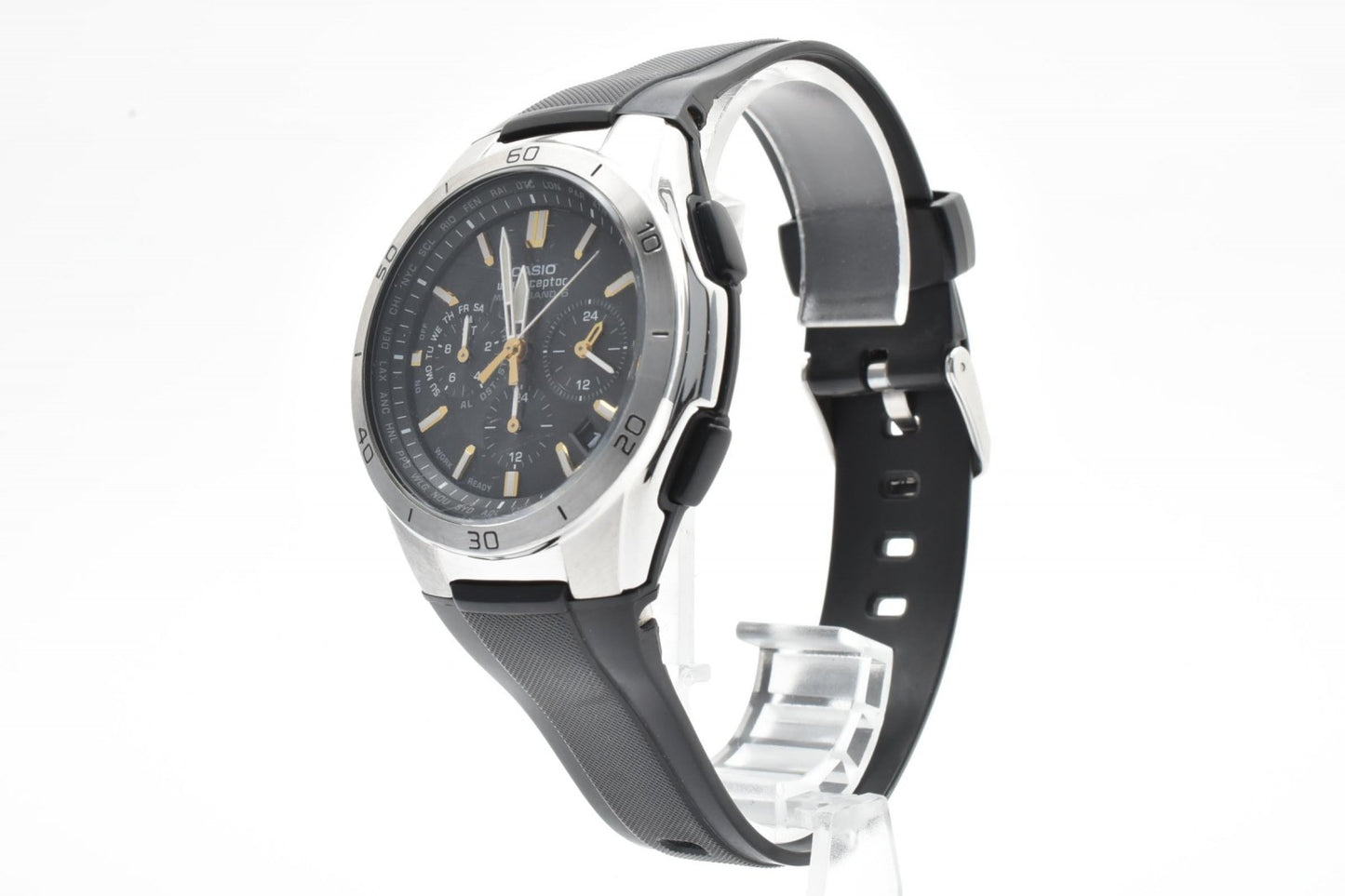 CASIO カシオ Wave Ceptor WVQ-M410 メンズ 電波ソーラー 腕時計 ブラック文字盤 アナログ ラバーベルト