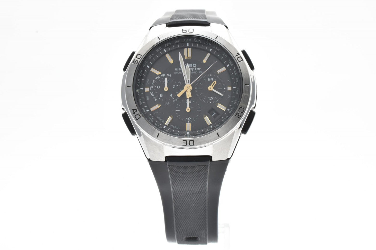 CASIO カシオ Wave Ceptor WVQ-M410 メンズ 電波ソーラー 腕時計 ブラック文字盤 アナログ ラバーベルト