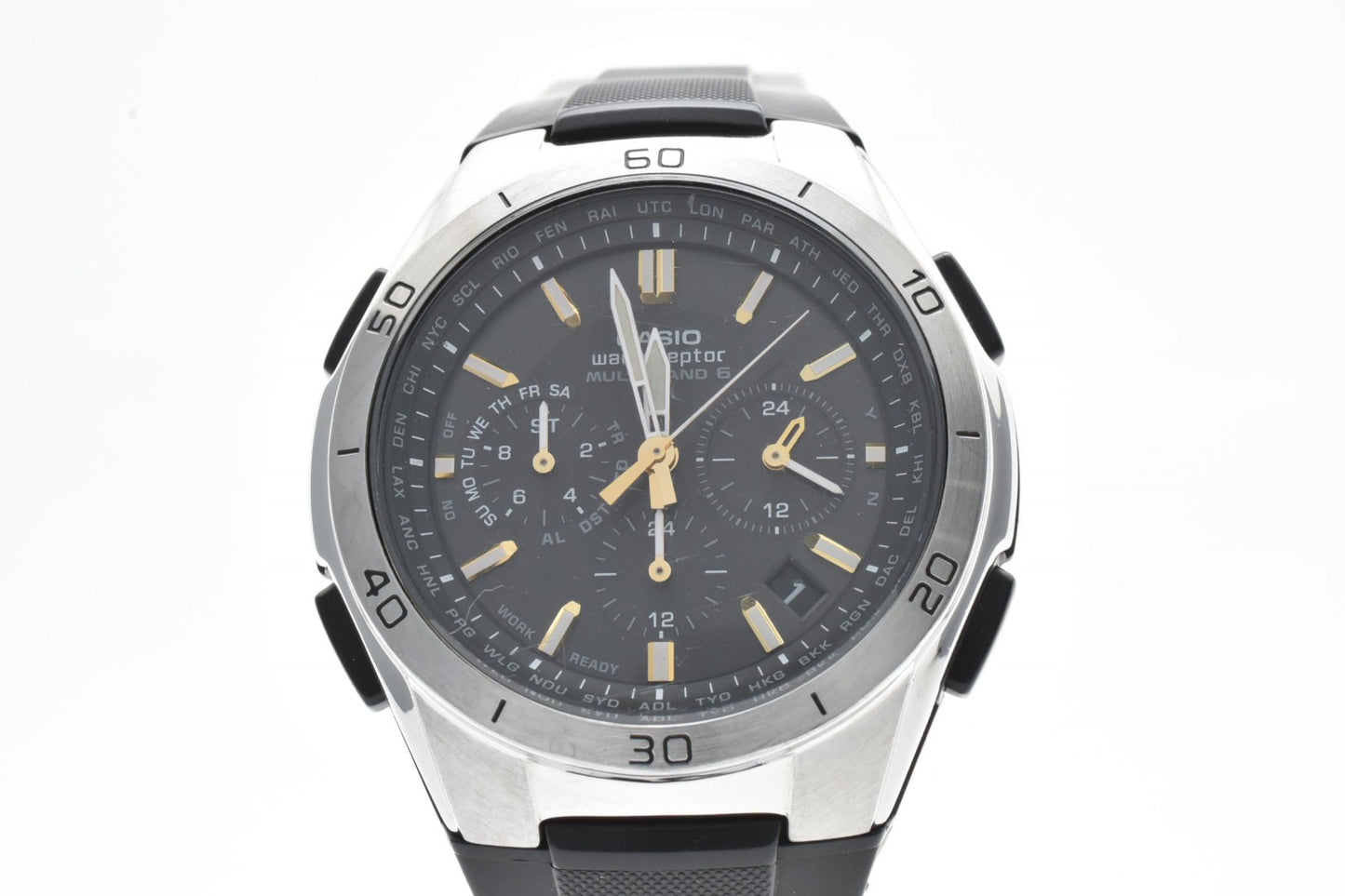 CASIO カシオ Wave Ceptor WVQ-M410 メンズ 電波ソーラー 腕時計 ブラック文字盤 アナログ ラバーベルト