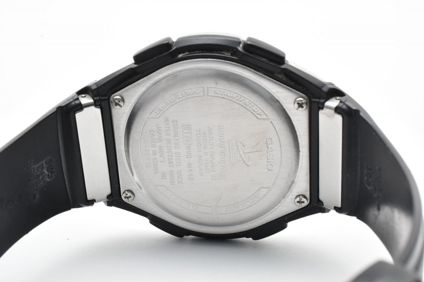 CASIO カシオ Wave Ceptor WVQ-M410 メンズ 電波ソーラー 腕時計 ブラック文字盤 アナログ ラバーベルト