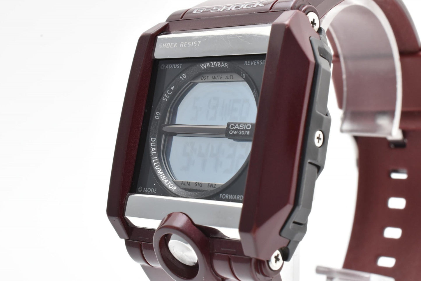 CASIO カシオ G-SHOCK G-8100B メンズ デジタル 腕時計 ボルドー スクエア 樹脂ベルト クォーツ