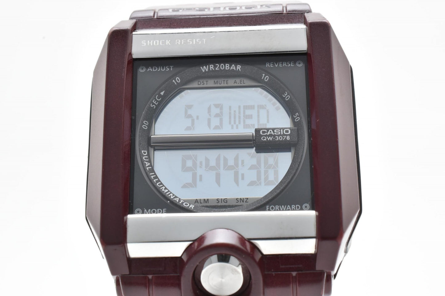 CASIO カシオ G-SHOCK G-8100B メンズ デジタル 腕時計 ボルドー スクエア 樹脂ベルト クォーツ