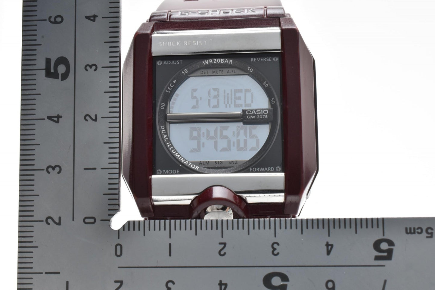 CASIO カシオ G-SHOCK G-8100B メンズ デジタル 腕時計 ボルドー スクエア 樹脂ベルト クォーツ