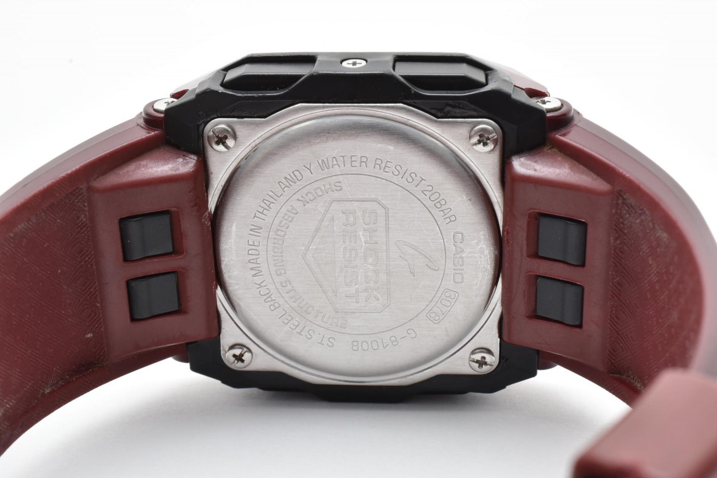 CASIO カシオ G-SHOCK G-8100B メンズ デジタル 腕時計 ボルドー スクエア 樹脂ベルト クォーツ