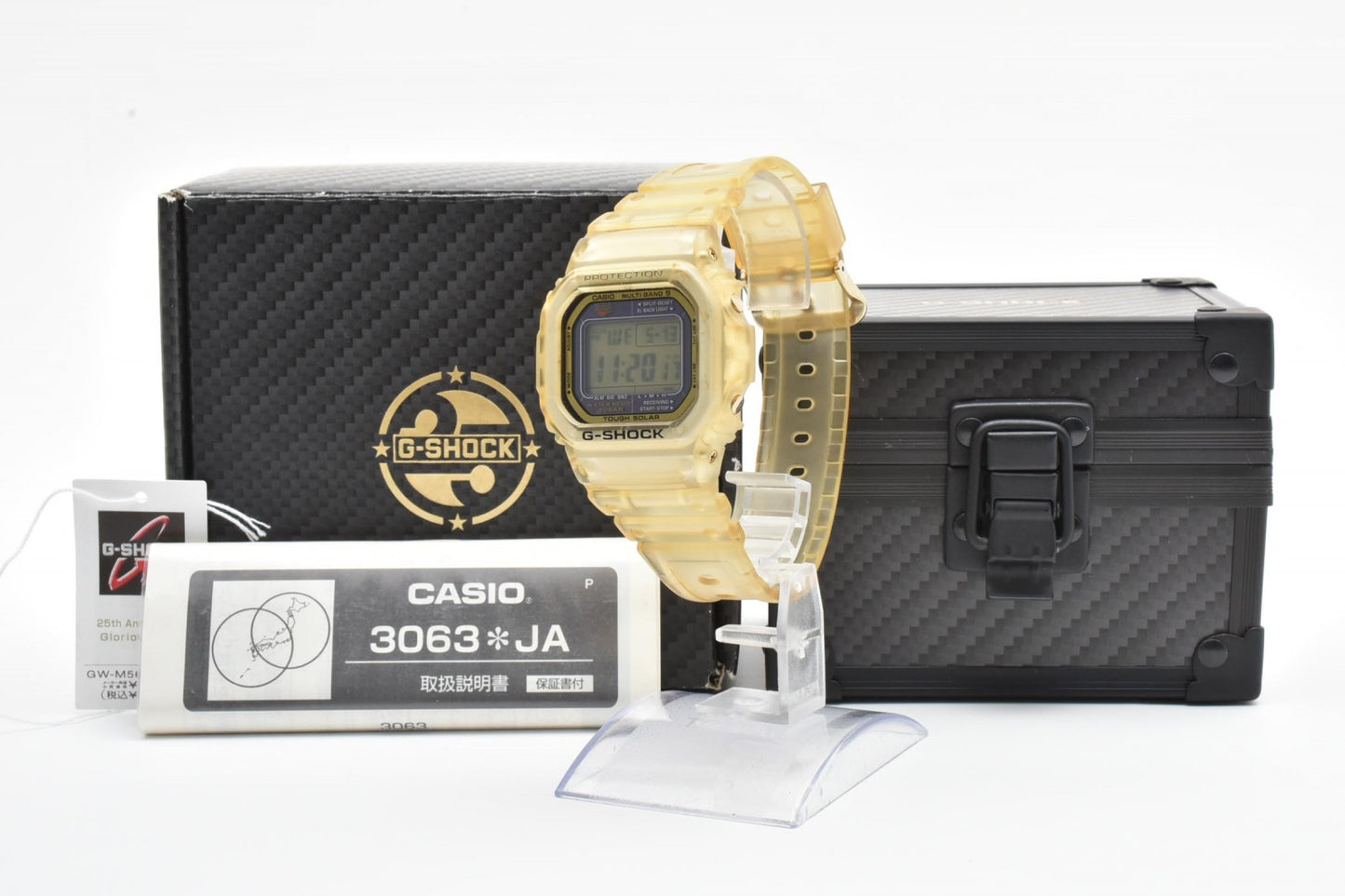 CASIO カシオ G-SHOCK GW-M5625E タフソーラー 電波ソーラー スクエアデザイン クリアゴールド デジタル腕時計 箱付