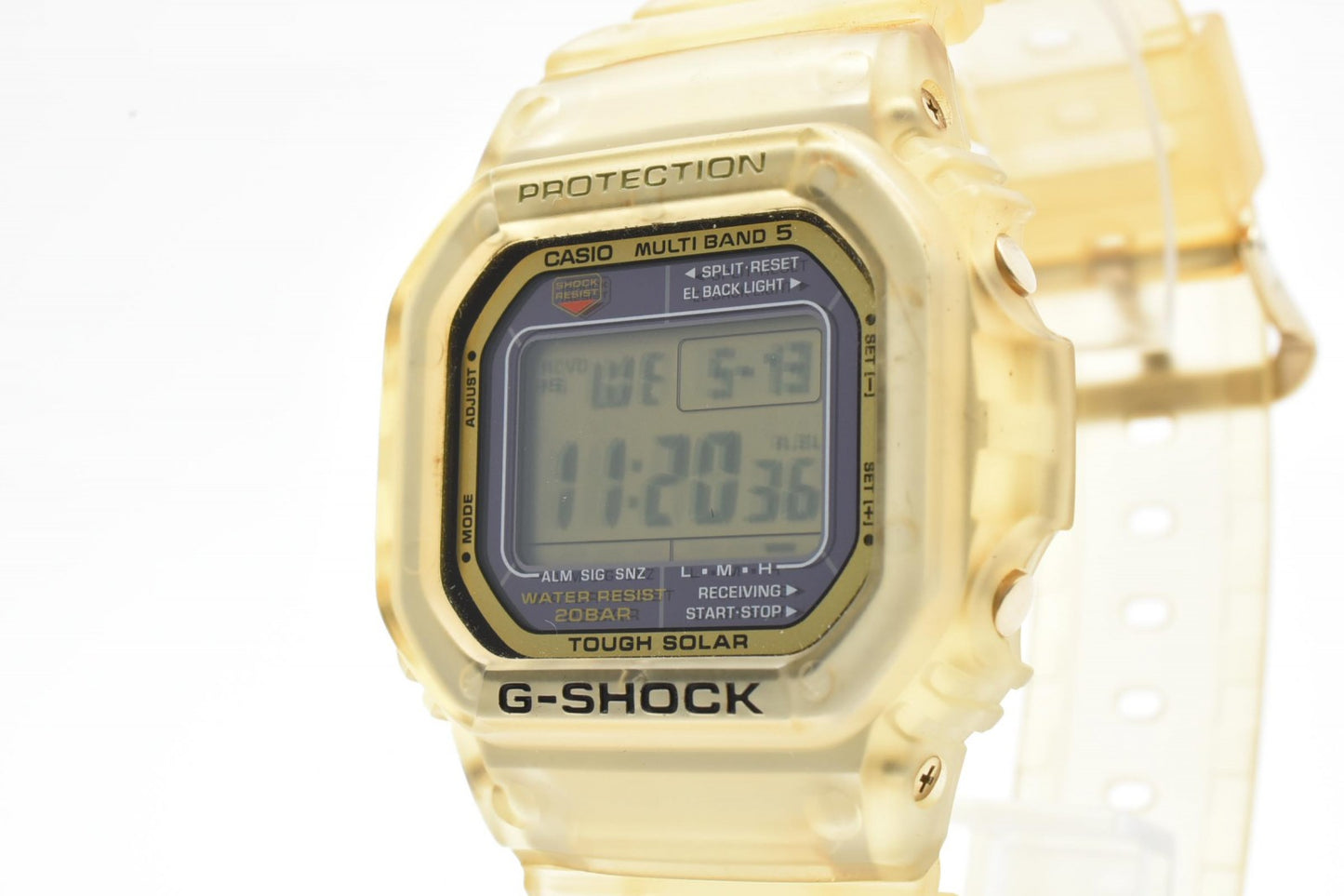 CASIO カシオ G-SHOCK GW-M5625E タフソーラー 電波ソーラー スクエアデザイン クリアゴールド デジタル腕時計 箱付
