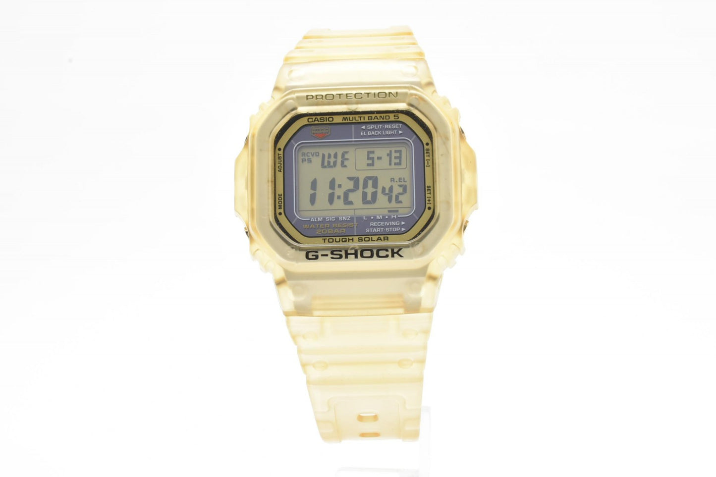 CASIO カシオ G-SHOCK GW-M5625E タフソーラー 電波ソーラー スクエアデザイン クリアゴールド デジタル腕時計 箱付