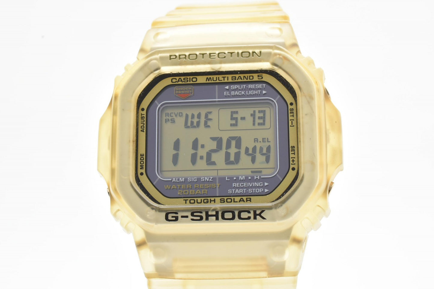 CASIO カシオ G-SHOCK GW-M5625E タフソーラー 電波ソーラー スクエアデザイン クリアゴールド デジタル腕時計 箱付