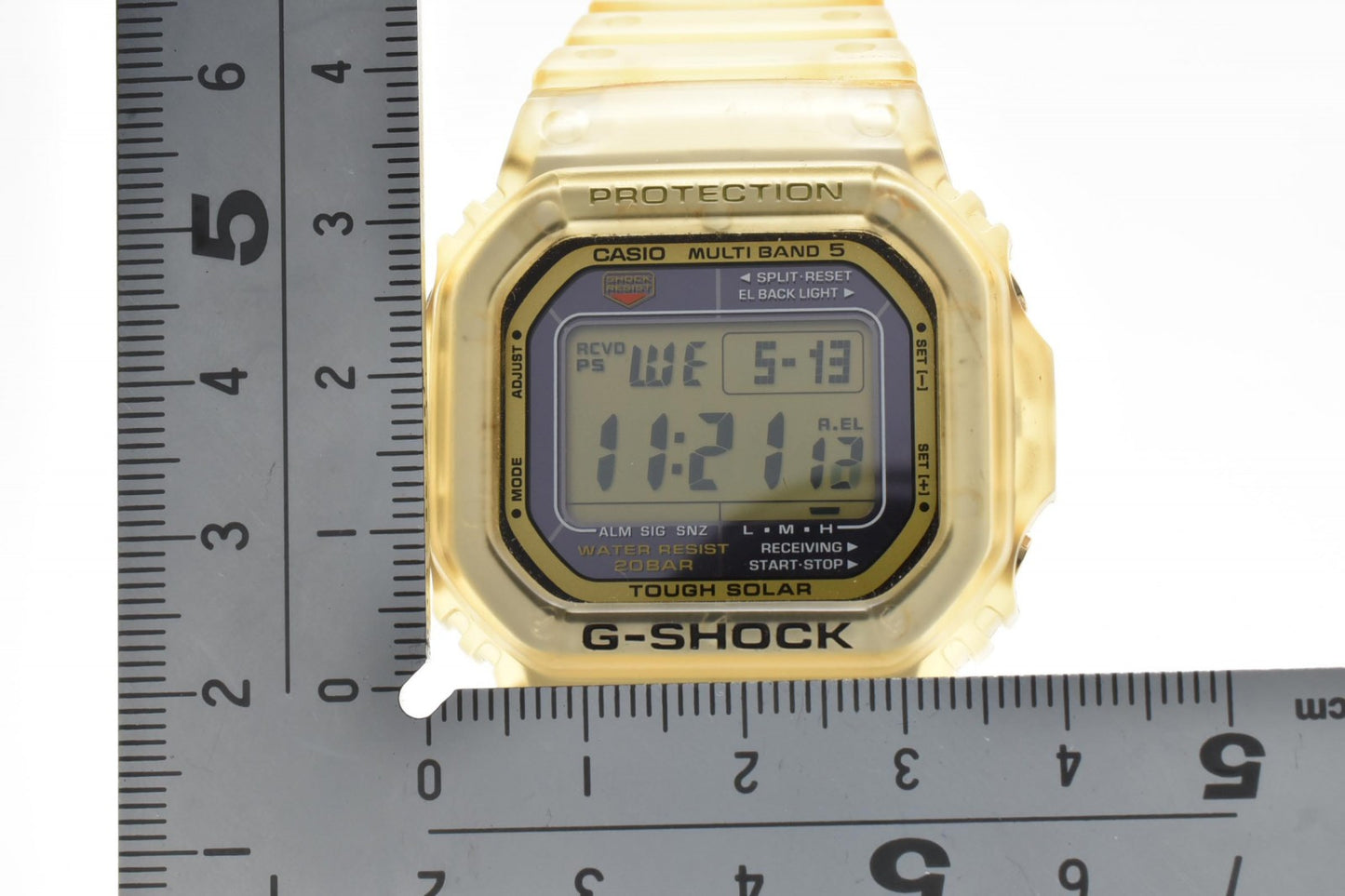 CASIO カシオ G-SHOCK GW-M5625E タフソーラー 電波ソーラー スクエアデザイン クリアゴールド デジタル腕時計 箱付
