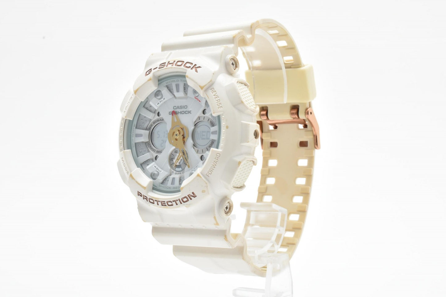 CASIO G-SHOCK GA-120LA アナデジ クォーツ 腕時計 ホワイト 樹脂ベルト メンズ 箱付
