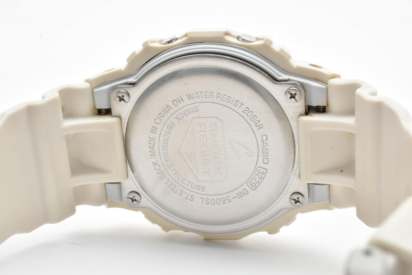 CASIO G-SHOCK DW-5600SL デジタル メンズ クォーツ 腕時計 ホワイト レジン スクエアフェイス