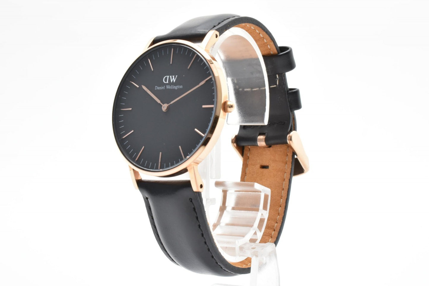 Daniel Wellington ダニエルウェリントン 36R5 腕時計 ブラック文字盤 ローズゴールドケース レザーベルト レディース