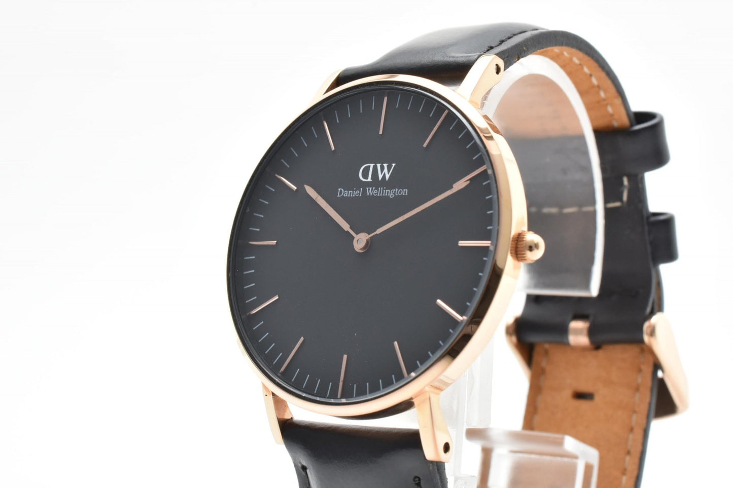 Daniel Wellington ダニエルウェリントン 36R5 腕時計 ブラック文字盤 ローズゴールドケース レザーベルト レディース