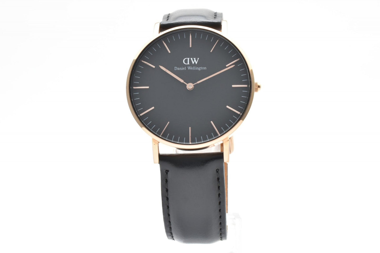 Daniel Wellington ダニエルウェリントン 36R5 腕時計 ブラック文字盤 ローズゴールドケース レザーベルト レディース