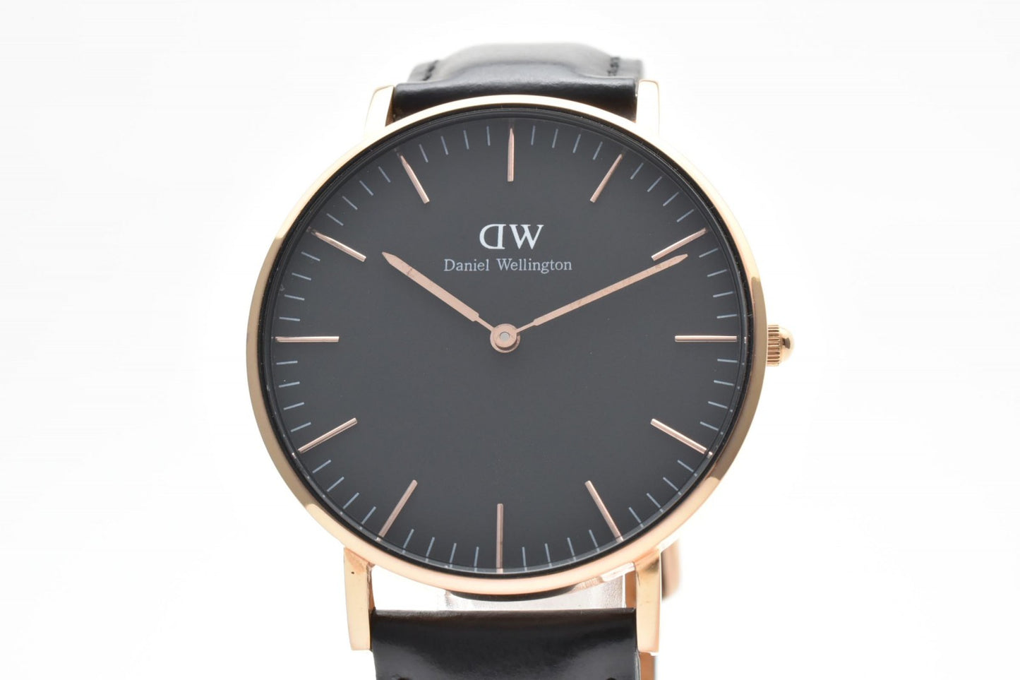 Daniel Wellington ダニエルウェリントン 36R5 腕時計 ブラック文字盤 ローズゴールドケース レザーベルト レディース