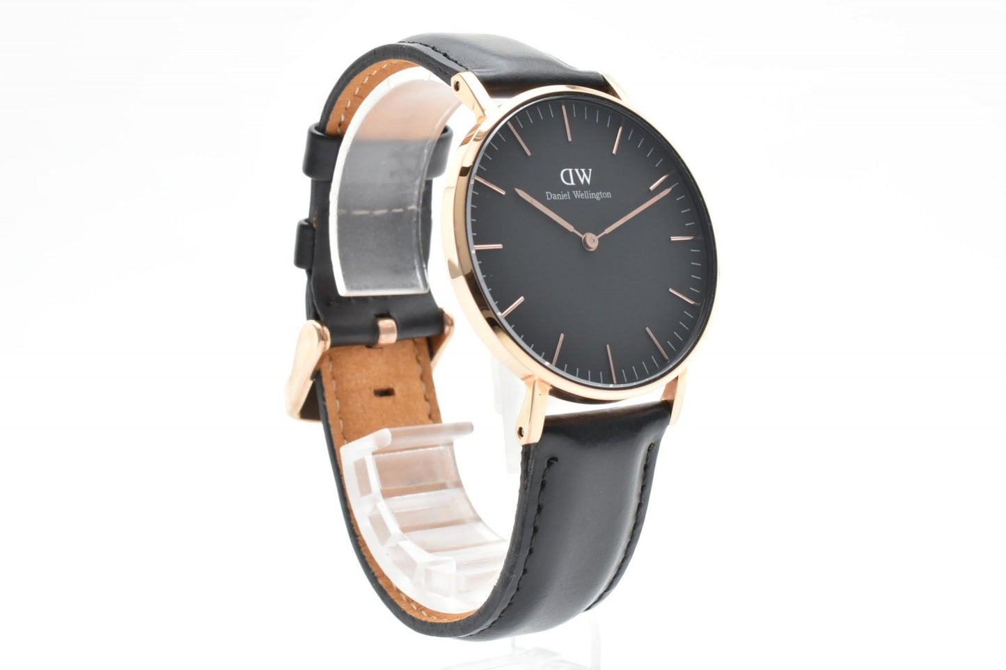 Daniel Wellington ダニエルウェリントン 36R5 腕時計 ブラック文字盤 ローズゴールドケース レザーベルト レディース