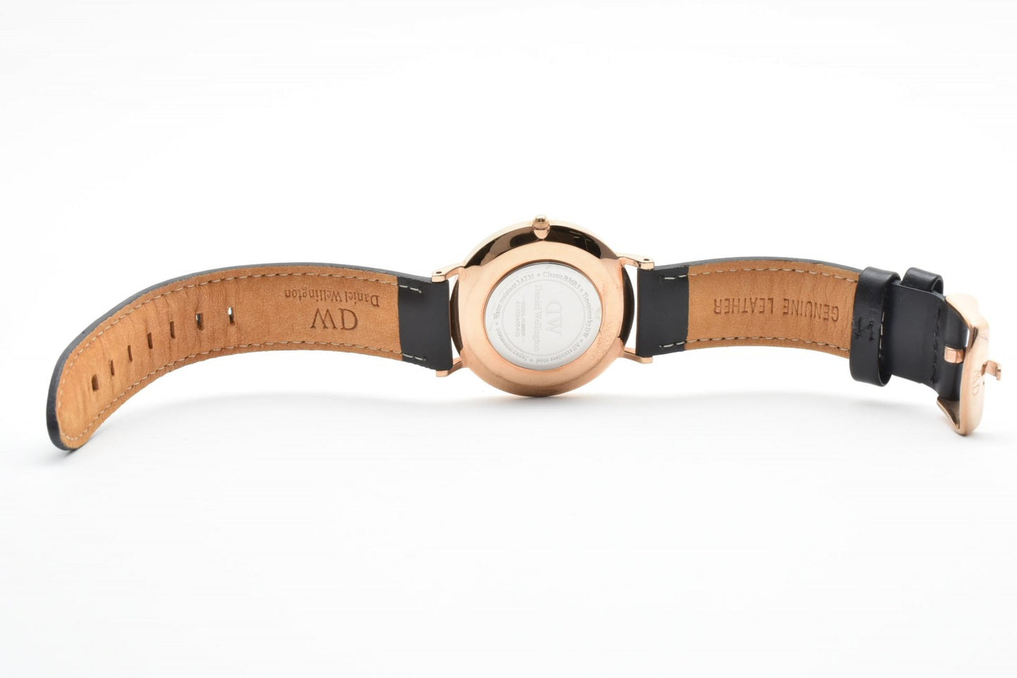 Daniel Wellington ダニエルウェリントン 36R5 腕時計 ブラック文字盤 ローズゴールドケース レザーベルト レディース