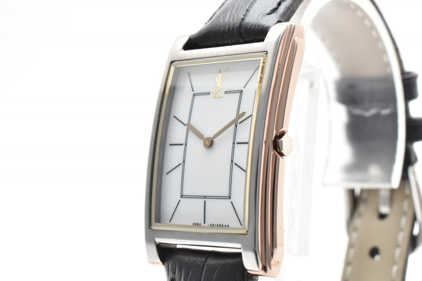 YVES SAINT LAURENT イブ・サンローラン 2202-229061Y レディース腕時計 ホワイト文字盤 レクタンギュラー レザーベルト