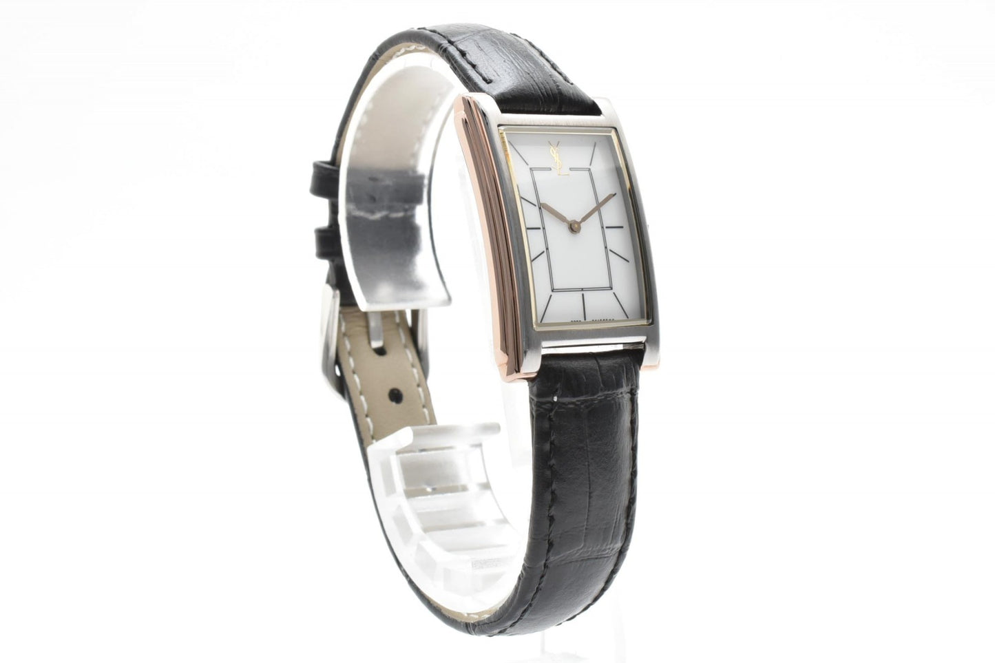 YVES SAINT LAURENT イブ・サンローラン 2202-229061Y レディース腕時計 ホワイト文字盤 レクタンギュラー レザーベルト