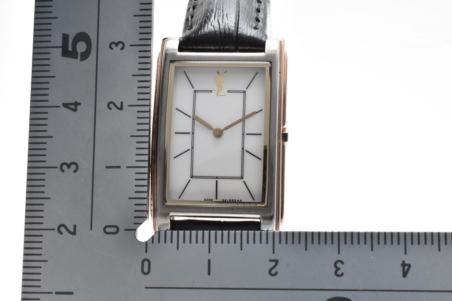 YVES SAINT LAURENT イブ・サンローラン 2202-229061Y レディース腕時計 ホワイト文字盤 レクタンギュラー レザーベルト