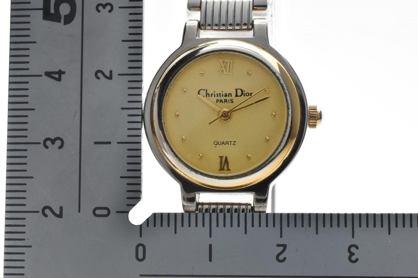Christian Dior クリスチャン・ディオール レディース 腕時計 ゴールド文字盤 コンビカラー ブレスウォッチ クオーツ