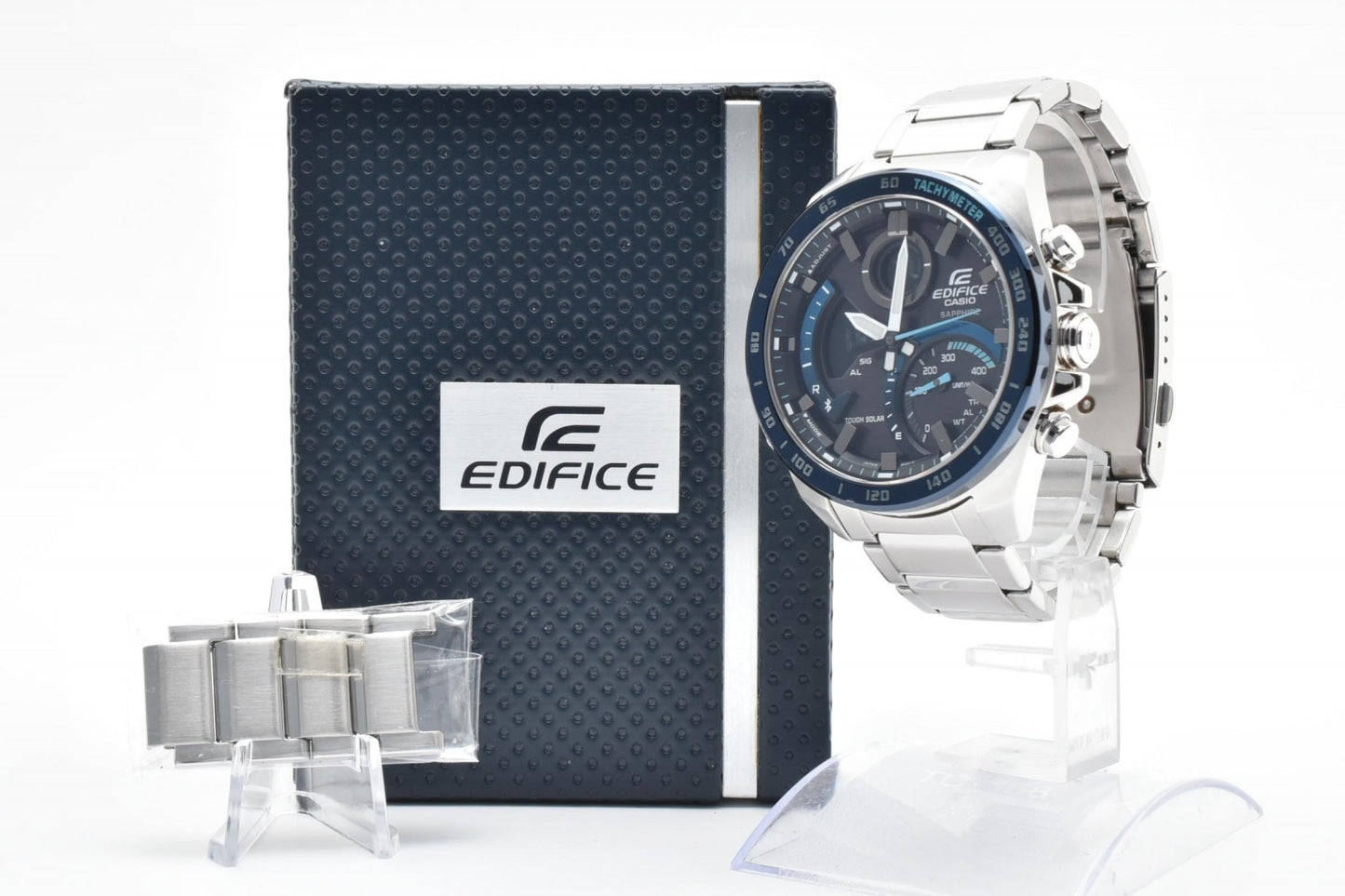 CASIO カシオ EDIFICE エディフィス ECB-900Y メンズ 腕時計 クロノグラフ グレー文字盤 ステンレス ソーラー 箱付