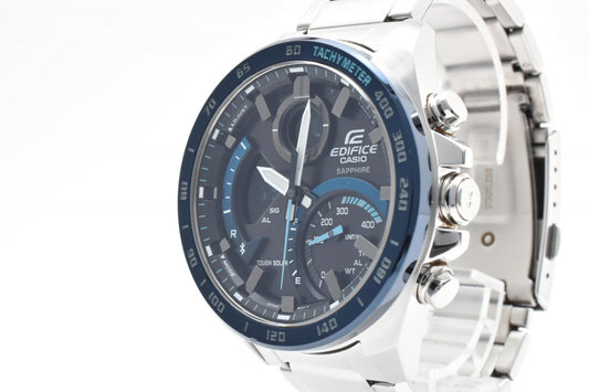 CASIO カシオ EDIFICE エディフィス ECB-900Y メンズ 腕時計 クロノグラフ グレー文字盤 ステンレス ソーラー 箱付