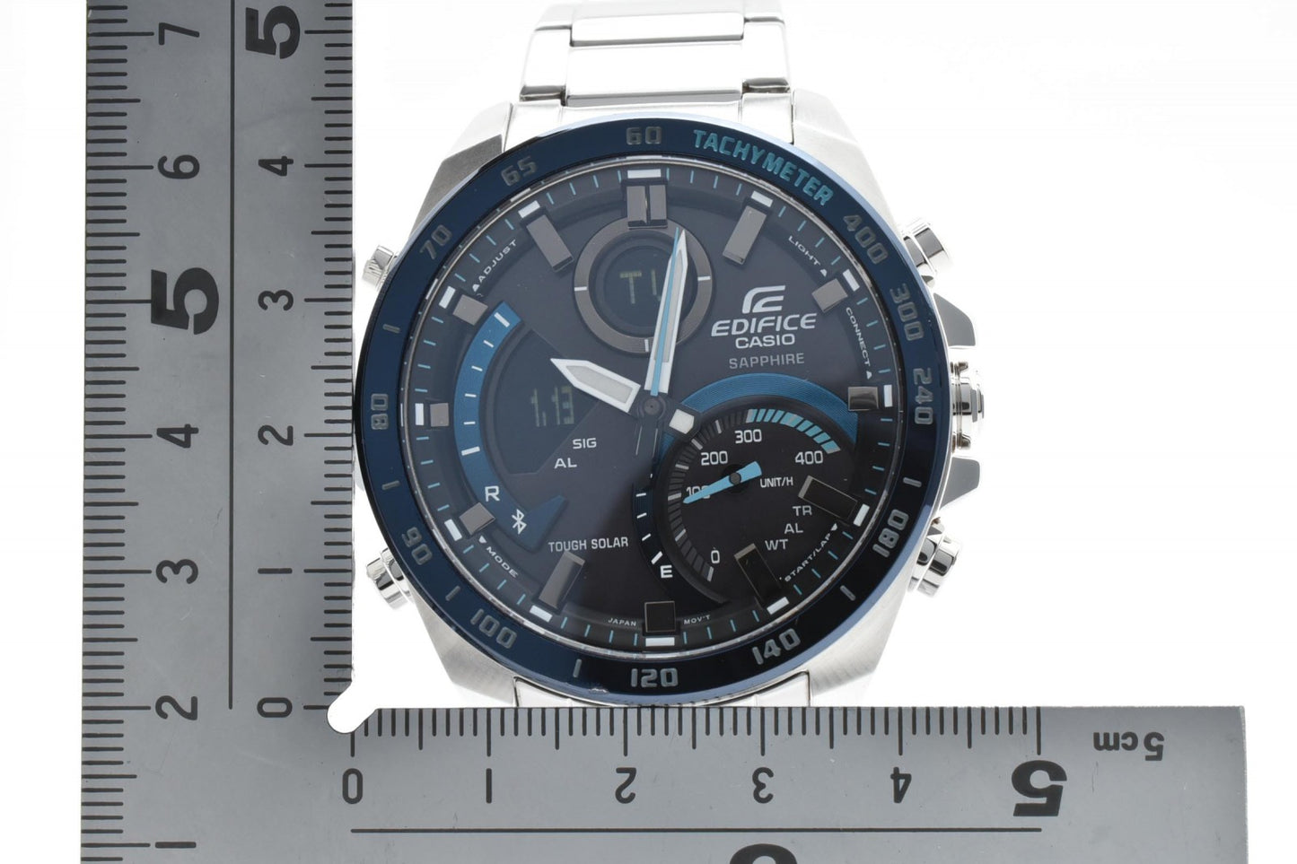 CASIO カシオ EDIFICE エディフィス ECB-900Y メンズ 腕時計 クロノグラフ グレー文字盤 ステンレス ソーラー 箱付