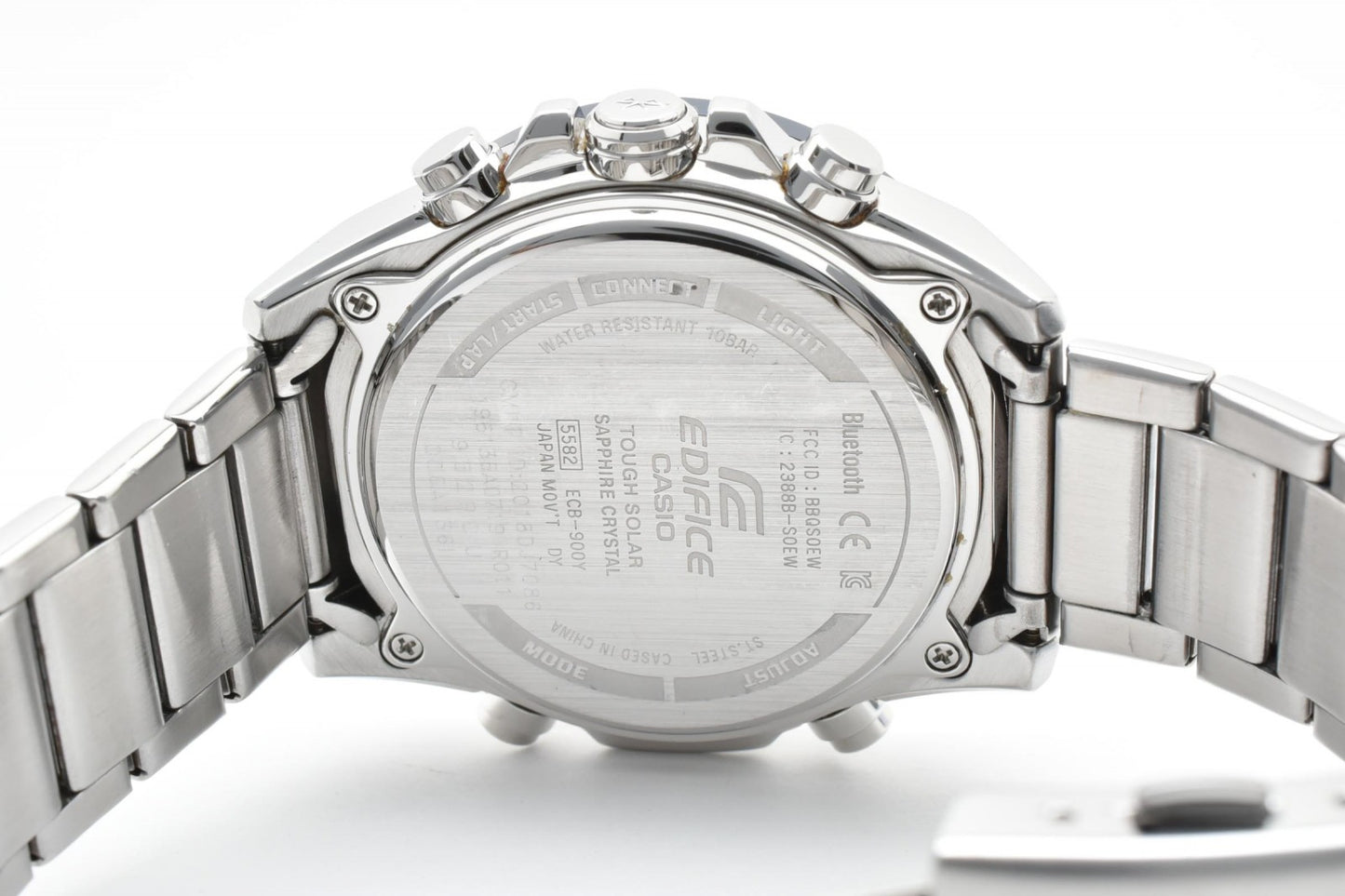 CASIO カシオ EDIFICE エディフィス ECB-900Y メンズ 腕時計 クロノグラフ グレー文字盤 ステンレス ソーラー 箱付