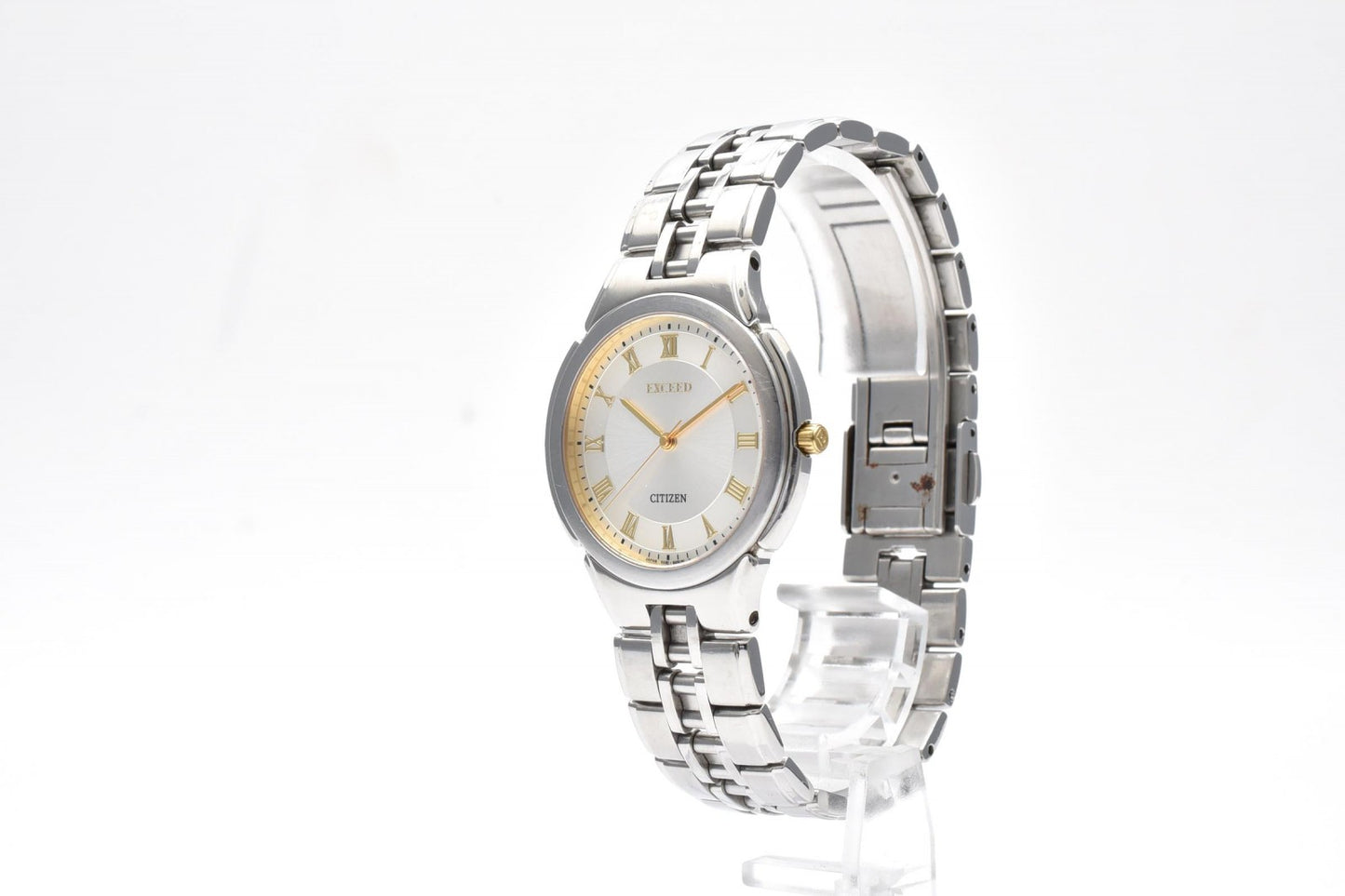 シチズン CITIZEN EXCEED 0330-H27848 エクシード クオーツ 腕時計 ホワイト文字盤 ローマンインデックス コンビ