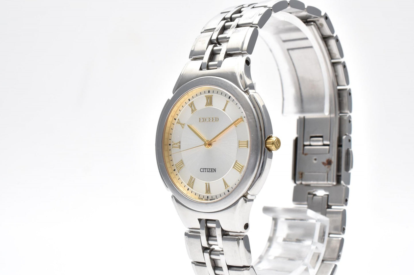 シチズン CITIZEN EXCEED 0330-H27848 エクシード クオーツ 腕時計 ホワイト文字盤 ローマンインデックス コンビ