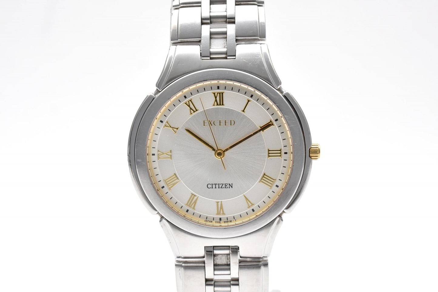 シチズン CITIZEN EXCEED 0330-H27848 エクシード クオーツ 腕時計 ホワイト文字盤 ローマンインデックス コンビ