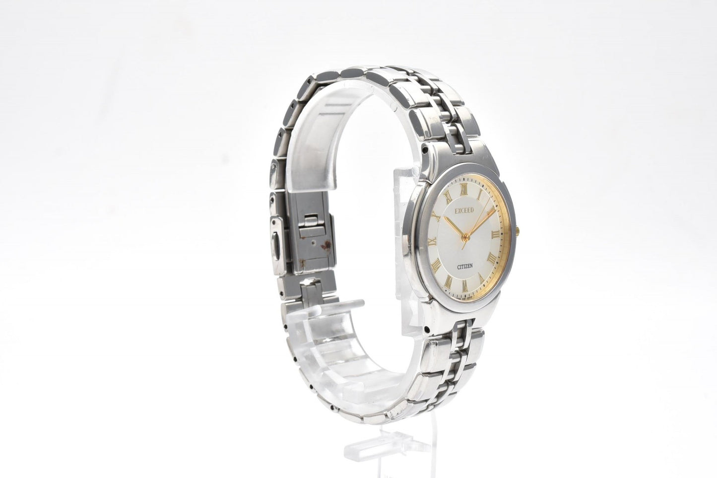 シチズン CITIZEN EXCEED 0330-H27848 エクシード クオーツ 腕時計 ホワイト文字盤 ローマンインデックス コンビ