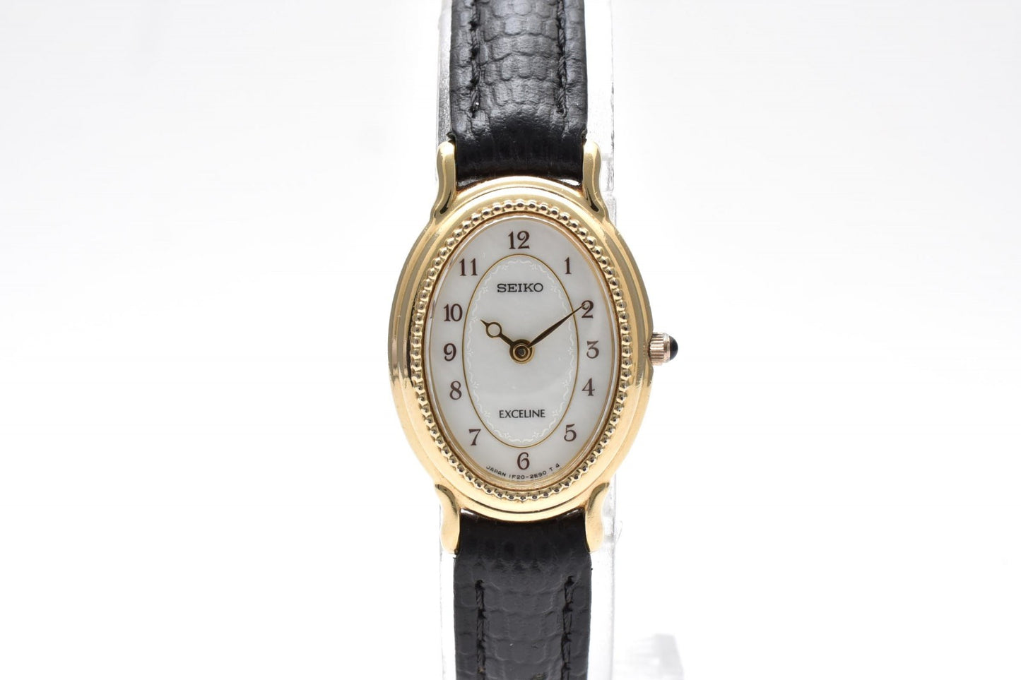 セイコー SEIKO EXCELINE 1F20-6A4A レディース 腕時計 エクセリーヌ オーバルケース ホワイト文字盤 クオーツ レザーベルト