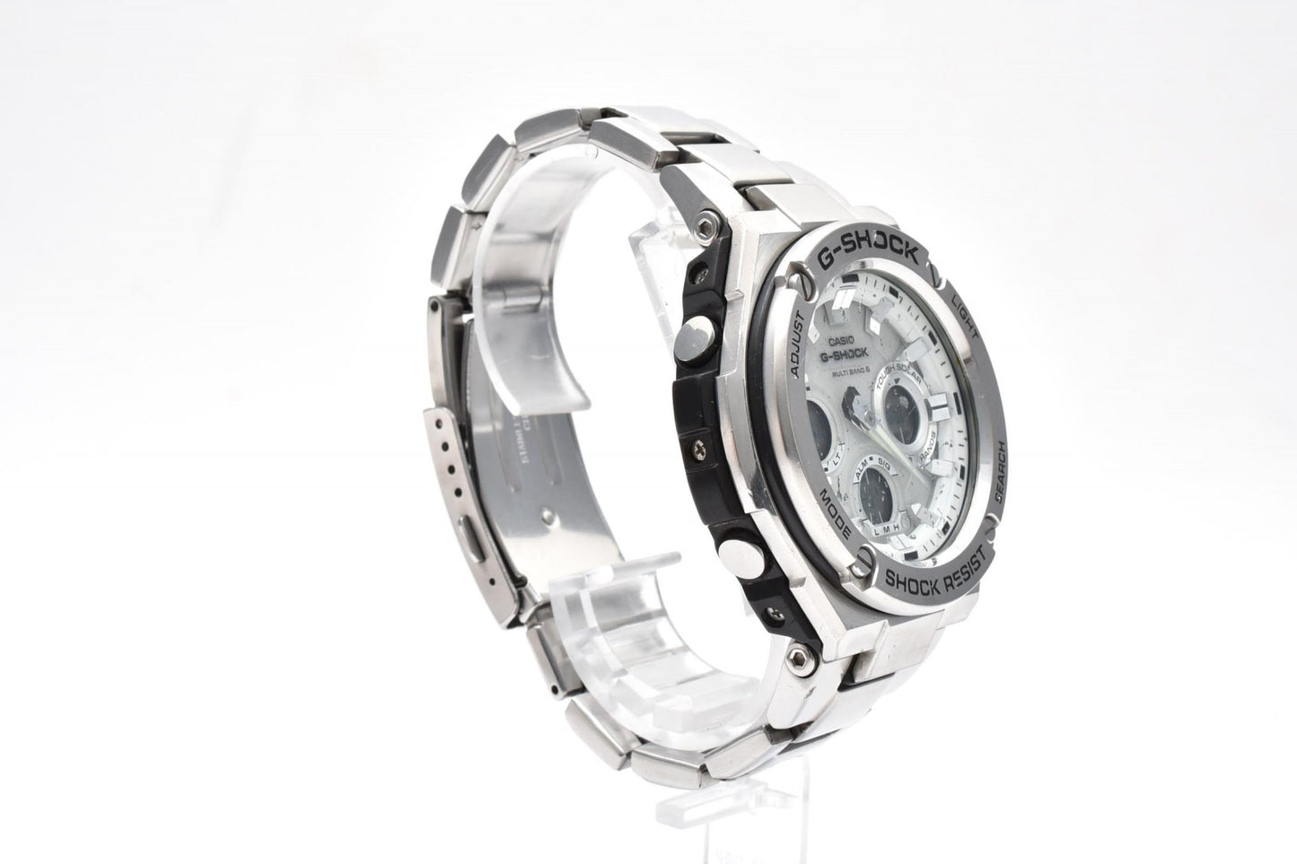 カシオ CASIO G-SHOCK GST-W110D G-STEEL 電波ソーラー メンズ 腕時計 ホワイト文字盤