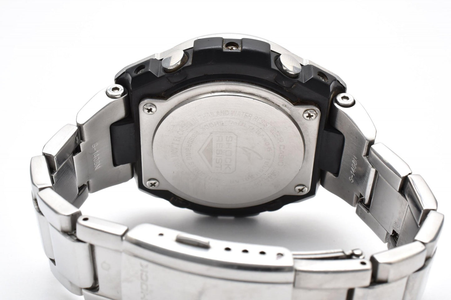 カシオ CASIO G-SHOCK GST-W110D G-STEEL 電波ソーラー メンズ 腕時計 ホワイト文字盤