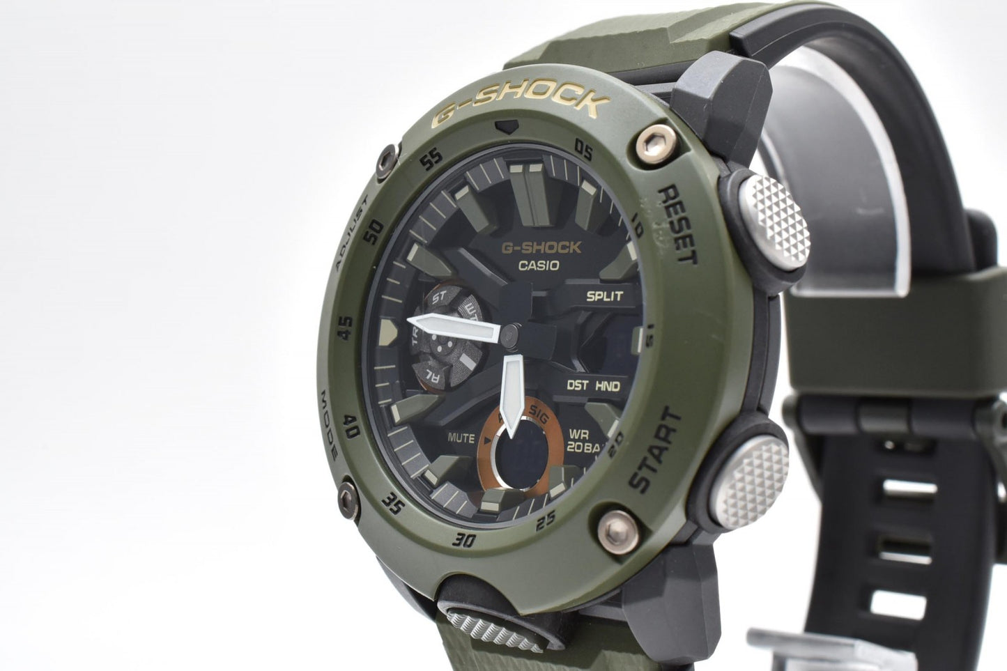 カシオ CASIO G-SHOCK GA-2000 アナデジ メンズ 腕時計 カーキ ブラック カーボンコア Gショック